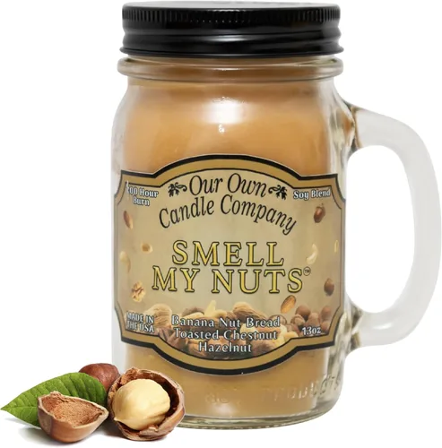 Our Own Candle Company - Vela perfumada Smell My Nuts en frasco Mason de 13 oz - Fabricada en Estados Unidos