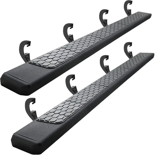 Vista 11 de COMNOVA - Estribos laterales de 6.5 pulgadas compatibles con Chevy Colorado/GMC Canyon Crew Cab 2015-2026. Estribos negros para Colorado Crew Cab.
