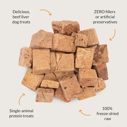 Vista 2 de ULTIMATE PET NUTRITION Nutra Bites - Golosinas liofilizadas de un solo ingrediente crudo para entrenamiento y complemento alimenticio para perros, 4