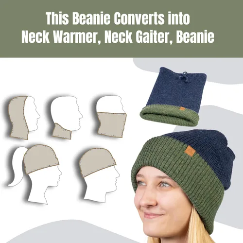 Vista 12 de Baby Alpaca Neck Warmer, Unisex Winter Warmer Hat, Neck Gaiter Scarf