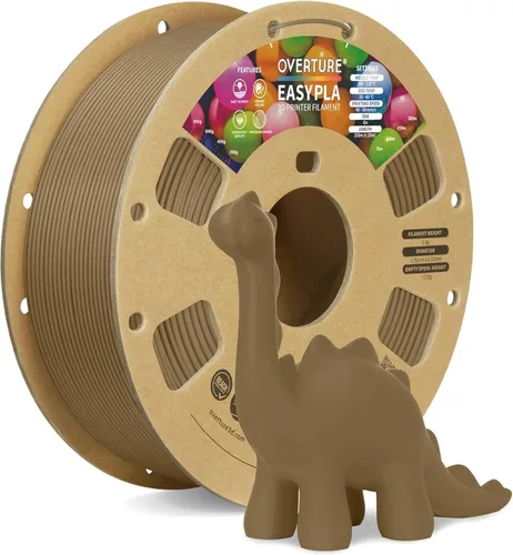 Vista 17 de OVERTURE - Filamento de ácido poliláctico (Easy PLA) para impresora 3D de 1.75 mm, bobina de cartón de 2.2 libras, precisión dimensional +/- 0.02
