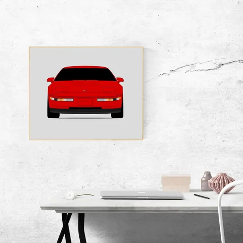 Vista 9 de Custom Car Posters Handmade Poster compatible with Chevy Corvette ZR1 C4 (1990-1995) Print Wall Art Décor - 8x10 Metallic Print (Unframed)