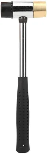 Martillo de plástico para guitarra, cabeza de latón y goma, herramienta de martillo de trastes de doble cabeza, herramientas de anatomía de
