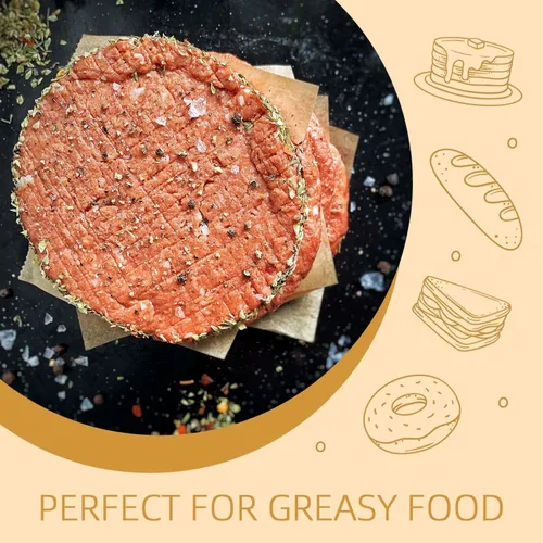 Vista 5 de 1000 hojas de papel pergamino, papel de hornear de pergamino sin blanquear precortado de 4 x 4 pulgadas para freidora de aire, horno, utensilios