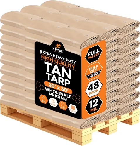 Vista 14 de Xpose Safety Lona protectora de polietileno plateado resistente de 5 x 7 pies - Funda protectora multiusos - Duradera, resistente al agua