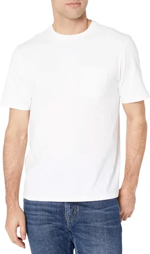 Vista 2 de Tienda Essentials - Paquete de 2 camisetas de corte clásico de mangas cortas y cuello redondo con bolsillos para hombres