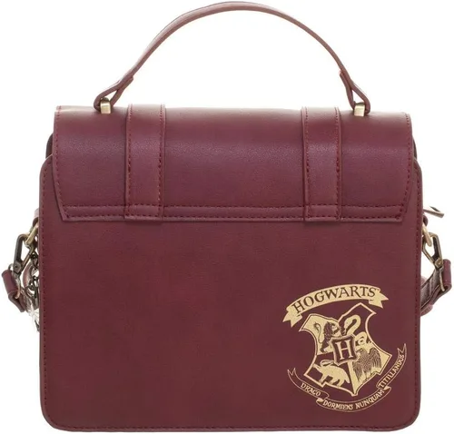 Vista 4 de Harry Potter Hogwarts - Bolso de mano con dijes, color granate, talla única