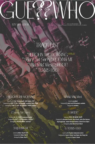 Vista 5 de JYP Ent ITZY Guess Who Mini Album [Night Version] CD, Photobook, Photocards, Postcard Set, Hidden Card, Mini Folding Poster, Sticker Pack