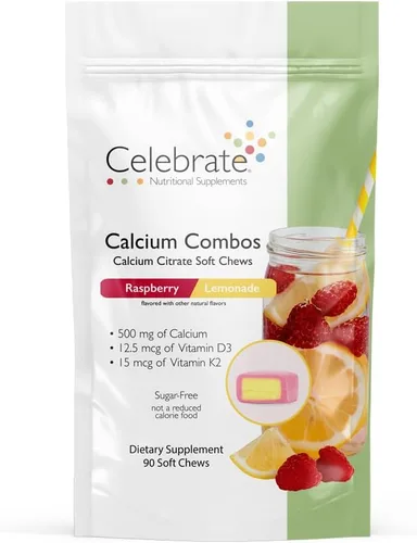 Vista 7 de Celebrate Vitamins Bariatric 500mg Citrato de Calcio Masticables Suave Combo con 500 UI de Vitamina D3 – Esencial para pacientes con bypass gástrico