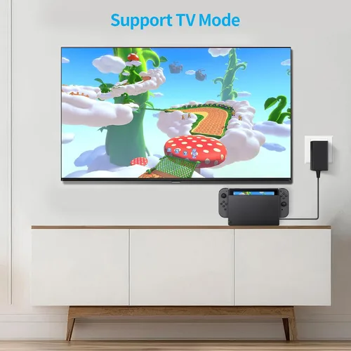 Vista 5 de Switch Charger - Charge in Full Less Than 2H - 15V 2.6A USB C Power Adapter Fast Charging with Upgraded IC Module, 5FT Cable Cord - Compatible with