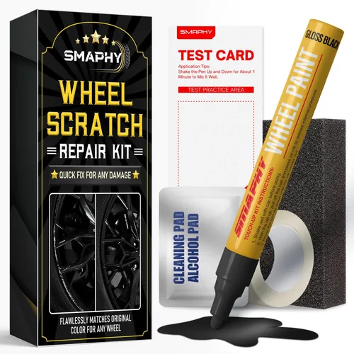 Vista 10 de Kit de reparación de arañazos para llantas SMAPHY, kit de reparación de bordillazos para llantas, kit de reparación de llantas de aleación DIY, kit
