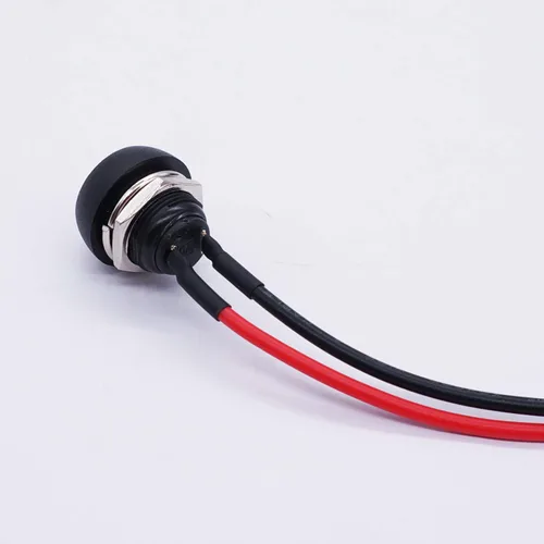 Vista 7 de Twidec Interruptor de botón momentáneo de 0.472 in y 10 interruptores basculantes AC 6A/250V 10A/125V SPST 2 pines 2 posiciones ON/OFF con cables