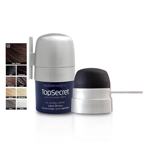Vista 31 de Top Secret Recambios de fibras de construcción para engrosar el cabello, relleno de cabello natural e indetectable, para hombres y mujeres, rellena
