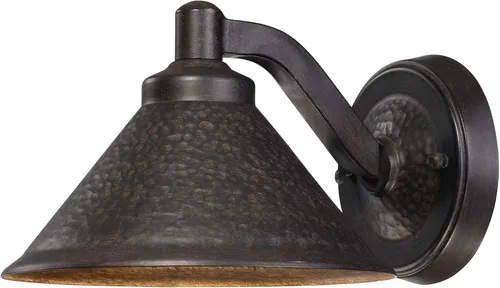 Minka Lavery Lámpara de pared al aire libre 8101-A138-L Kirkham Aluminio Dark Sky Exterior LED Wall Lantern, bronce