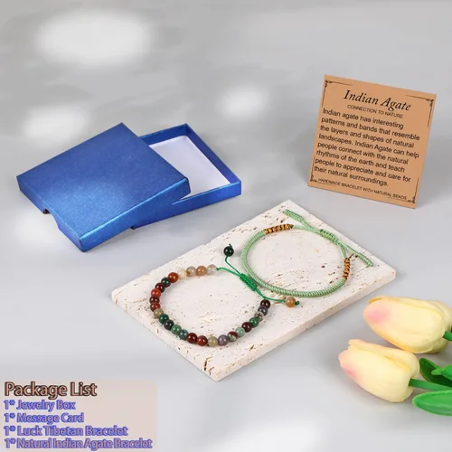 Vista 281 de LPBeads Pulsera de piedra natural hecha a mano de tamaño ajustable