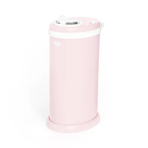 Ubbi Cubo de Pañales de Acero, Bloqueo de Olores, Sin Necesidad de Bolsa Especial, Premiado, Imprescindible para el Registro, Rosa Claro