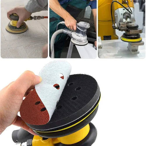 Vista 7 de IPELY Paquete de 2 almohadillas de espuma de 5 pulgadas con 8 agujeros para interfaz de espuma Surfprep para pulidor (paquete de 2)