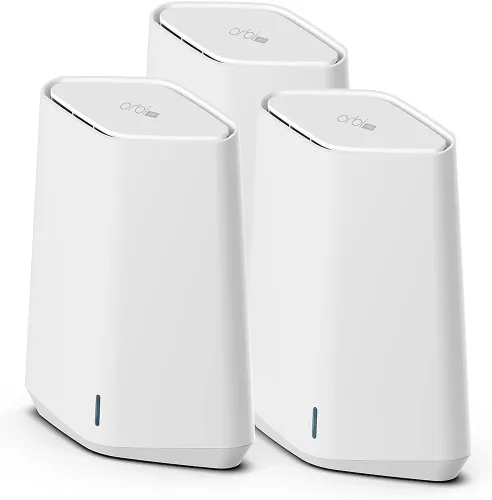 NETGEAR Orbi Pro WiFi 6 Mini Mesh System (SXK30B3) | Router con 2 extensores satélite para negocios o hogar | VLAN, QoS | Cobertura de hasta 6,000