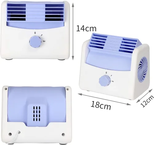 Vista 2 de Ventilador de refrigeración automotriz, ventilador de circulación de aire de refrigeración de 12 V CC, salida de aire ajustable de 2 velocidades