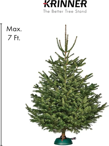Vista 2 de Krinner Christmas Tree Genie Medium - Soporte para árbol de Navidad verde - Operación original de cable único, soporta árboles vivos de hasta 2,13 m
