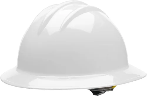 Vista 8 de Bullard 3-Rib C34 Casco de seguridad de ala completa con carcasa espaciosa, suspensión de trinquete de 6 puntos y almohadilla de algodón para cejas