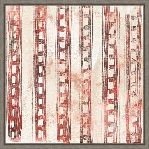 Vista 14 de Amanti Art Framed Canvas Wall Art 16x16 Red Earth Textile IX by June Erica Vess, Framed Wall Art Canvas, Abstract Artwork, Traditional Decor, Small
