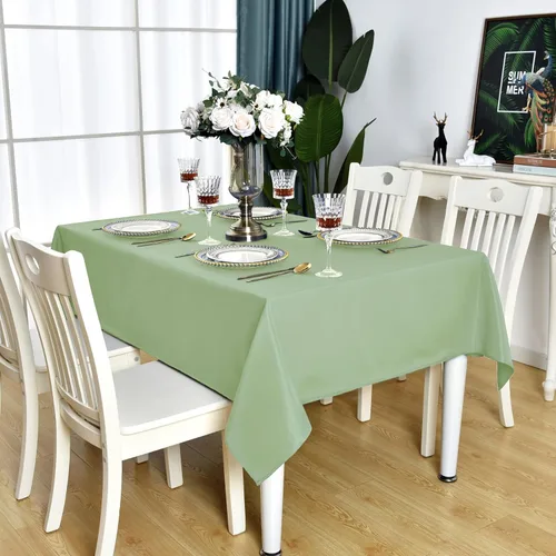 Vista 21 de Mantel cuadrado gris impermeable resistente a las manchas, sin arrugas, mantel de mesa de poliéster de 210GSM, lavable con toalla, cubierta de mesa