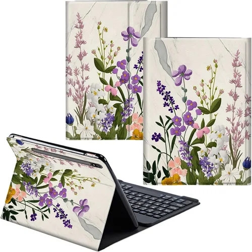 Vista 31 de Funda para Samsung Galaxy Tab S6 Lite 2022/2020 Teclado inalámbrico desmontable y cubierta de cuero PU Funda protectora para Samsung Galaxy Tab S6