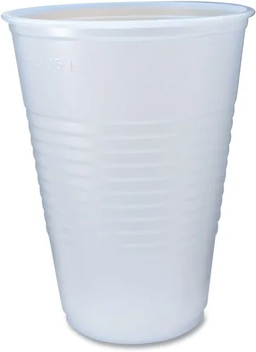 Fabri-Kal 9508030 RK - Vasos acanalados para bebidas frías de 14 onzas, transparentes, 50 por manga, 20 fundas por caja