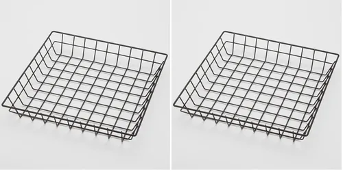 Vista 10 de American Metalcraft SQGB6 Cesta de rejilla de alambre cuadrada, Color Negro, 6 Pulgadas