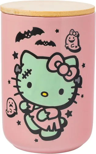Vista 11 de Silver Buffalo Sanrio Hello Kitty y sus amigos Cinnamoroll Cerezas Azul Jarra de Aperitivos de Galletas de Cerámica con Cuadros (Grande)