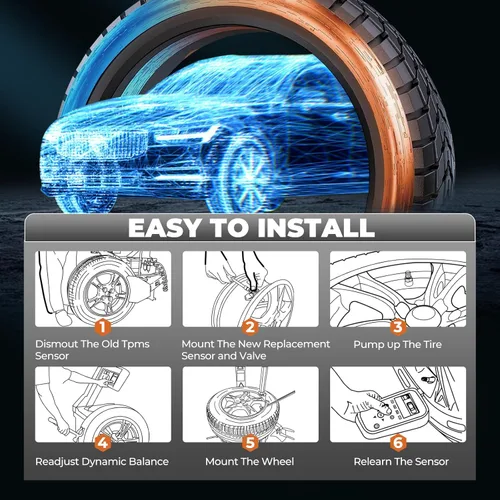 Vista 9 de Jsueng Sensor TPMS, sensor de sistema de monitoreo de presión de neumáticos de 315 Mhz para Honda Accord 2008-2012, Honda CR-V 2007-2011, Honda Fit