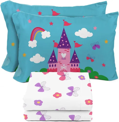 Vista 21 de Juego de sábanas para niños Sunny Side Up incluye sábanas y funda de almohada - 100% ropa de cama de microfibra y decoración para la habitación