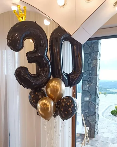Vista 4 de Globo Número 40 pulg, Globos Número 0, Globos de Cumpleaños para Mujeres Niñas, Globos Números 10 20 30 40 50 60 Decoraciones de Cumpleaños