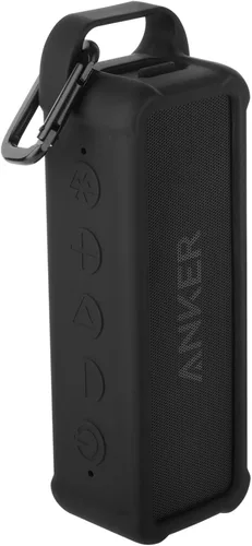 Funda de silicona compatible con altavoz portátil Anker Soundcore 2, funda protectora de viaje con asa y mosquetón para altavoz Anker Soundcore 2
