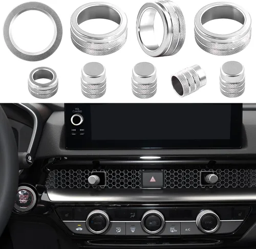 Vista 11 de Cubierta de perilla de ventilación de aire acondicionado para accesorios Honda Civic 2022-2024 2025 2026, para CRV 2023-2025 2026, anillo de botón