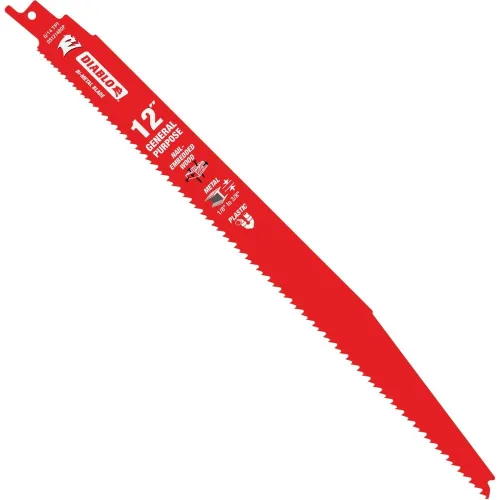 Vista 15 de Diablo Hoja de sierra recíproca bimetálica para cortes de uso general – 6 pulgadas de longitud, diente variable, diente, 8/14 TPI, paquete de 5