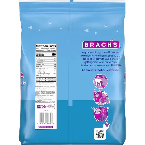 Vista 5 de Brach's Star Brites, caramelo de Navidad, menta, envuelto individualmente, hecho con aceite de menta real, 64 onzas, 360