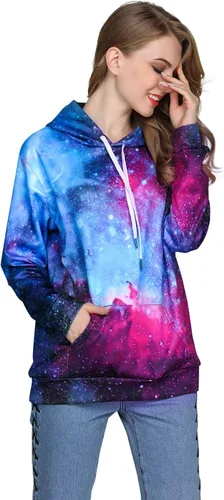 Vista 3 de SANKILL Unisex 3D Novelty Hoodies Graphic Print Galaxy Hoodies Pullover Sweatshirt Pockets