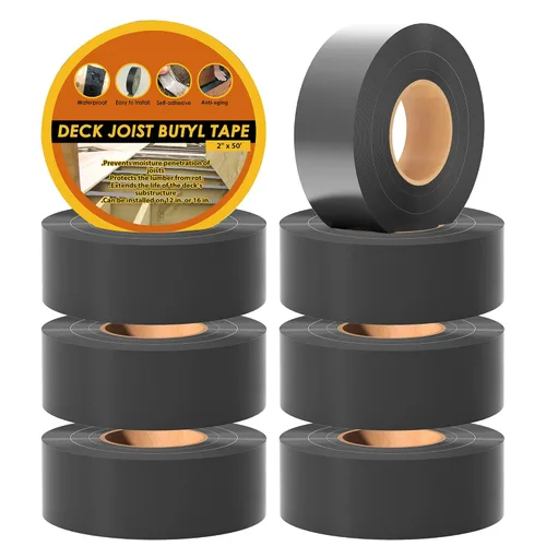 Vista 11 de Cinta para Viguetas de Cubierta de 1-5/8" x 50', 2 Rollos de Cinta Impermeable y Anticorrosión para Viguetas para la Parte Superior de Viguetas