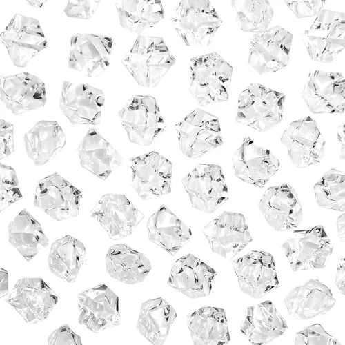 Vista 11 de Rellenos de Jarrón Negros para Decoración del Hogar, Cubitos de Hielo Triturado Falsos, Rellenos de Jarrón, 150 piezas Cubitos de Hielo Falsos