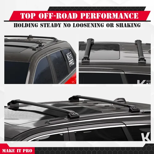 Vista 3 de KitsPro Barras transversales para portaequipajes de techo de 260 libras para Jeep Grand Cherokee 2011-2021