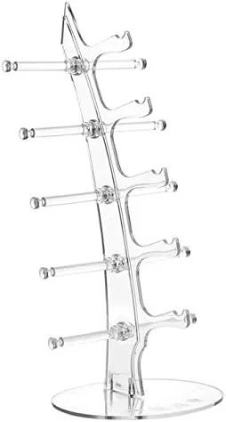 Vista 2 de Soporte de exhibición de almacenamiento para lentes de sol para gafas de sol, organizador para 5 gafas