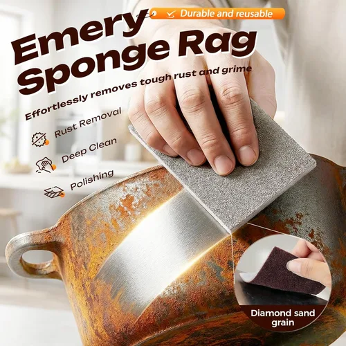 Vista 7 de Esponja de limpieza mágica borrador multiusos de alambre de acero paño de limpieza para el hogar herramienta de limpieza para cocina baño