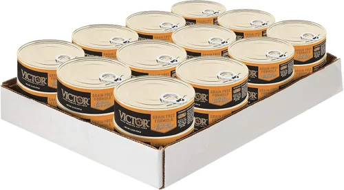 Victor Super Premium - Comida para gatos – Cortes de pollo rallado sin granos en salsa – Alimento húmedo enlatado sin granos para gatos de interior