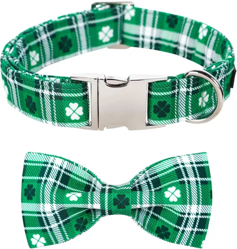 Vista 33 de Lionet Paws Collar de perro con corbatín, collar de verano para perro, collar de perro ajustable y cómodo, regalo para cachorros, perros pequeños