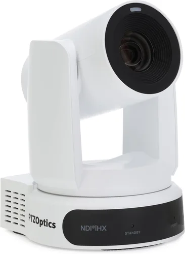 PTZOptics Move 4K 30x Cámara PTZ de seguimiento automático con luz Tally integrada, reducción de ruido 3D y modos avanzados de balance de blancos