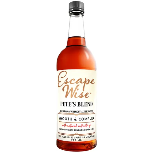 ESCAPE WISE Pete's Blend Whisky & Bourbon Alternativa | Sin alcohol | El desarrollador líder mundial de licores sin alcohol, licores y cócteles sin