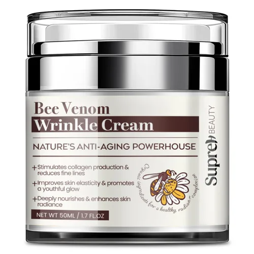 SupreH Bee Venom Cream Wrinkle Filler: Crema de estiramiento facial instantáneo y crema tensora de ojos con ácido hialurónico niacinamida para