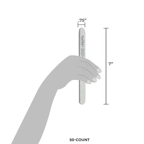 Vista 6 de ForPro Professional Collection Tabla de espuma de cebra, grano 100180, lima de uñas de manicura de doble cara, 7 pulgadas de largo x 0.75 pulgadas